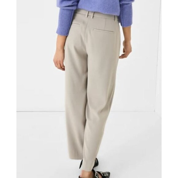 Vince Tailored Crepe Straight Leg Pants Sepia Beige Crop Dress Pant 16 - Picture 1 of 5